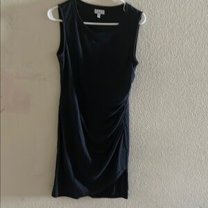 Blue Ruched Sheath Midi Dress for Cocktail